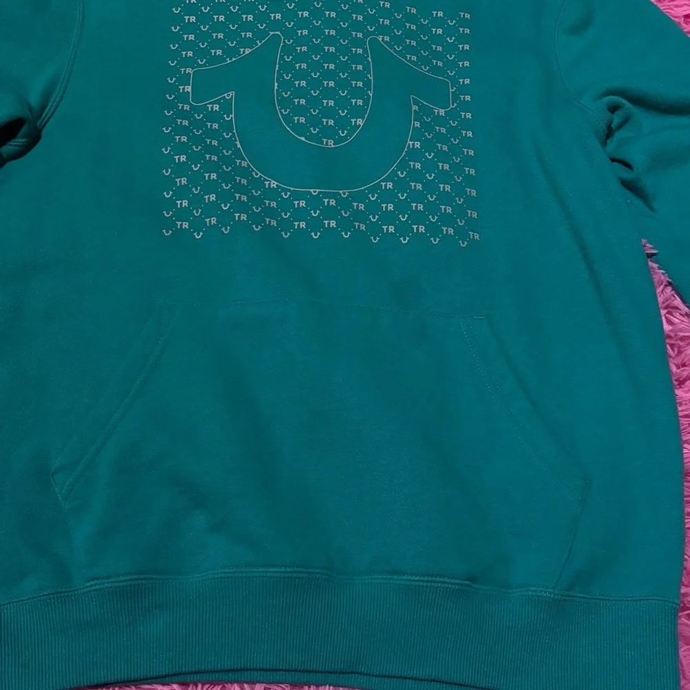 True Religion Logo Long Sleeve Hoodie Men Size Small